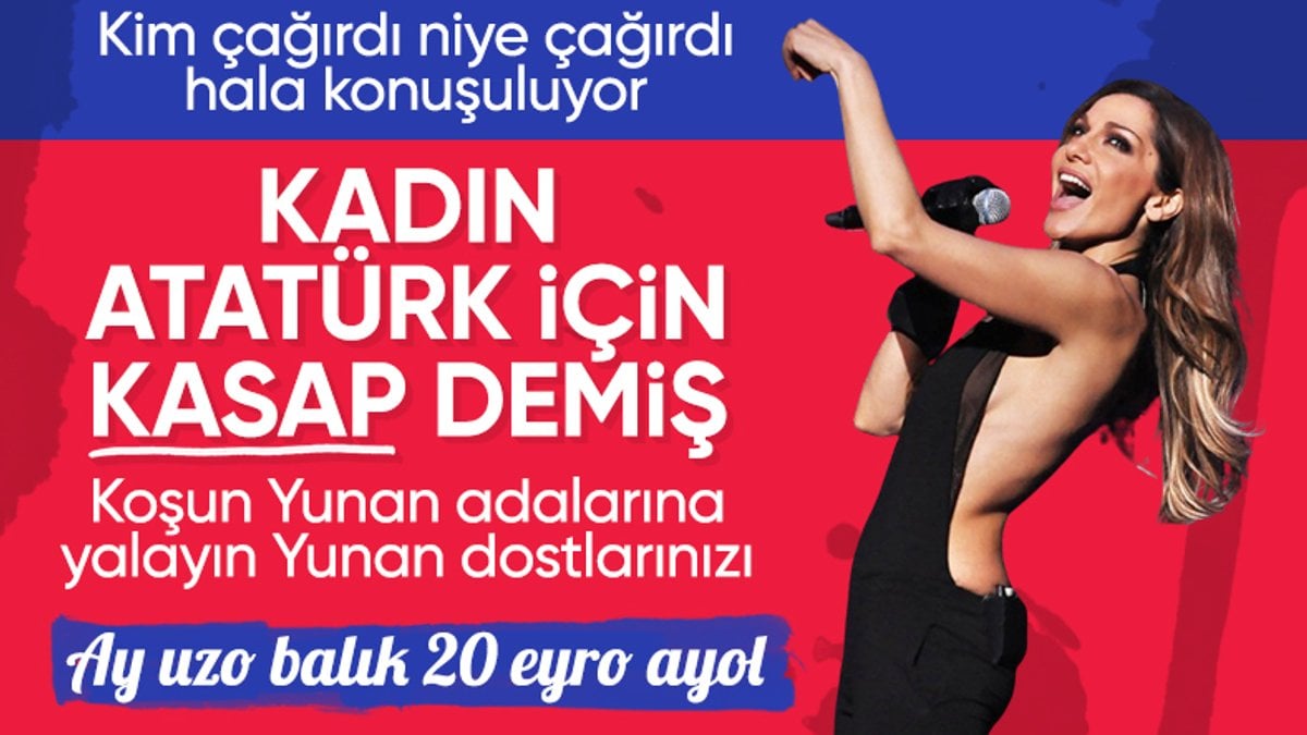 Yunan şarkıcı Despina Vandi Atatürk için ‘kasap’ dedi